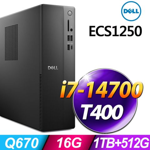 Dell ECS1250 (i7-14700/16G/1TB+512G SSD/T400-4G/ W11P)