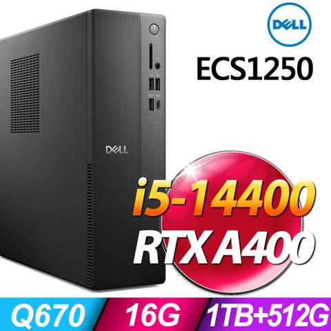Dell ECS1250 (i5-14400/16G/1TB+512G SSD/RTX A400-4G/ W11P)