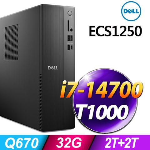 Dell ECS1250 (i7-14700/32G/2TB+2TB SSD/T1000-8G/ W11P)