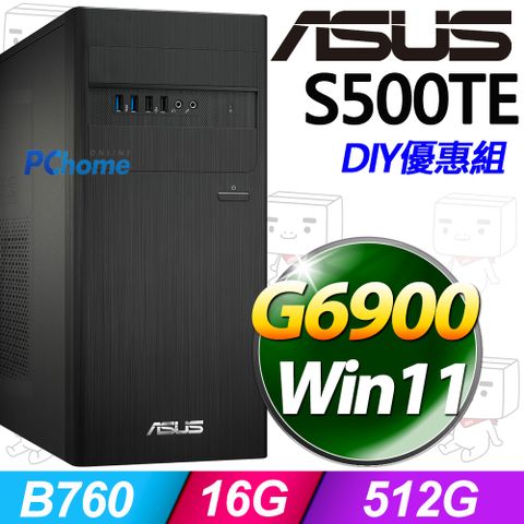 ASUS 華碩 S500TE系列 - Celeron 處理器 - 16G記憶體 / 512G SSD / Win11家用版電腦 / 無鍵鼠組