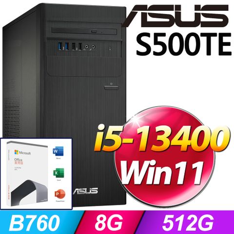 ASUS 華碩 S500TE系列 - i5處理器 - 8G記憶體 / 512G SSD / Win11家用版電腦 / 500瓦電源