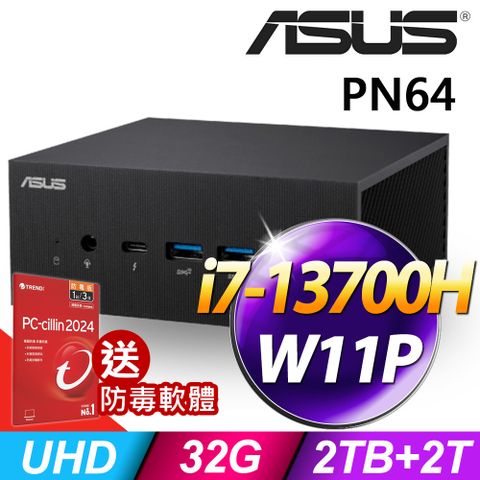 ASUS 華碩 PN64-E1-S7029AV (i7-13700H/32G/2TB+2TB SSD/W11P)