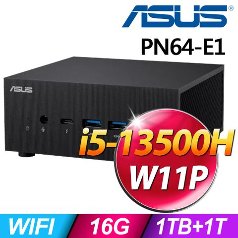 13代i5 雙碟商用迷你電腦ASUS PN64-E1-S5027AV (i5-13500H/16G/1TB+1TSSD/W11P)