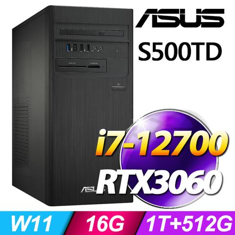 S500TD系列 - i7處理器 - 16G記憶體1T + 512G SSD / RTX3060顯卡 / Win11家用版電腦【M365家庭版 優惠組】