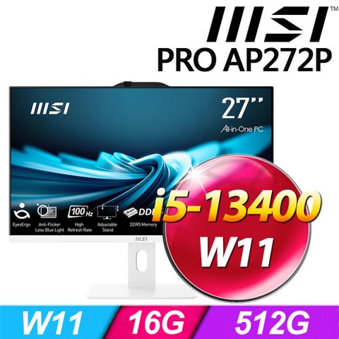 MSI 微星 PRO AP272P 13MA-479TW-SP1 27型(i5-13400/16G/512G SSD/W11)特仕版