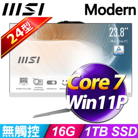 MSI 微星 Modern AM242 1M-1058TW (Core 7 150U/16G/1TB SSD/W11P)