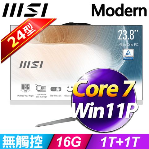 MSI 微星 Modern AM242 1M-1058TW-SP2 (Core 7 150U/16G/1TB+1TB SSD/W11P)特仕版