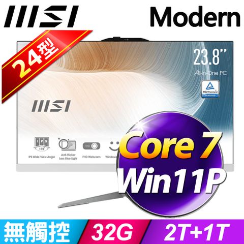 MSI 微星 Modern AM242 1M-1058TW-SP6 (Core 7 150U/16G+16G/2TB+1TB SSD/W11P)特仕版