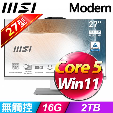 MSI Modern AM272P 1M-859TW-SP4 (Core 5 120U/16G/2TB SSD/W11)特仕機