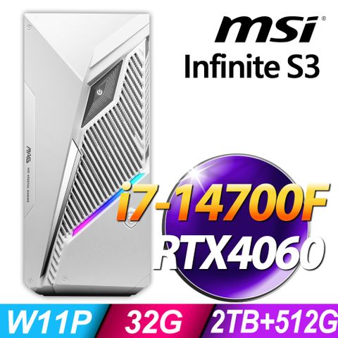 MSI 微星 Infinite S3系列 - i7處理器 - 32G記憶體 / 2TB+512G SSD / RTX4060電競顯卡 / Win11 專業版電腦