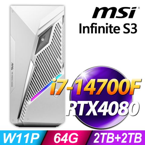 MSI 微星 Infinite S3系列 - i7處理器 - 64G記憶體 / 2TB+2TB SSD / RTX4080電競顯卡 / Win11 專業版電腦