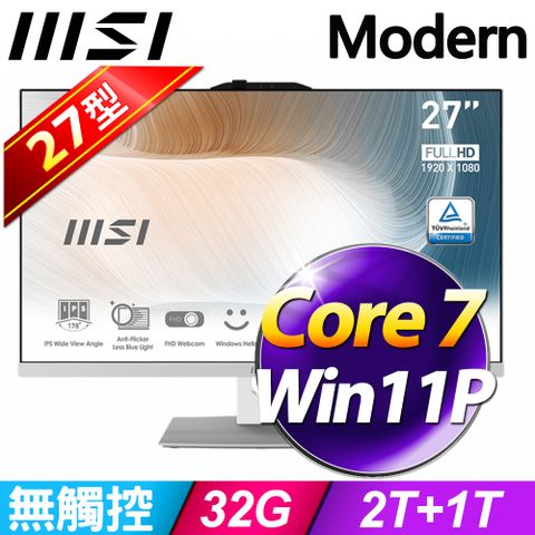 MSI Modern AM272P 1M-857TW-SP7 (Core 7 150U/32G/2TB+1TB SSD/W11P)特仕版