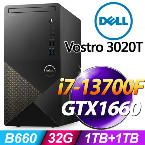 DELL 戴爾 Vostro Tower 3020系列i7處理器-32G記憶體/1TB+1TBSSD/GTX1660電競顯卡/Win11 專業版電腦