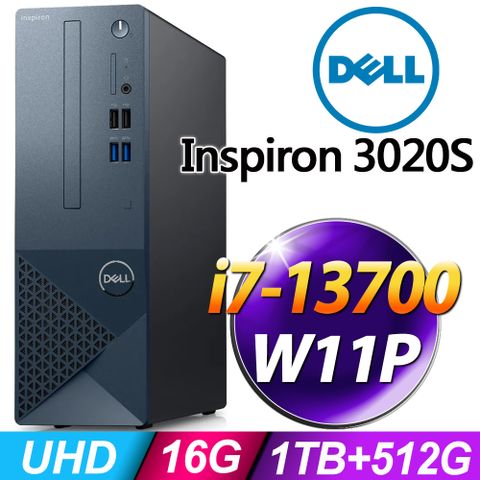 DELL 戴爾 Inspiron 3020S系列-i7處理器-16G記憶體/1TB+512SSD/Win11 專業版電腦