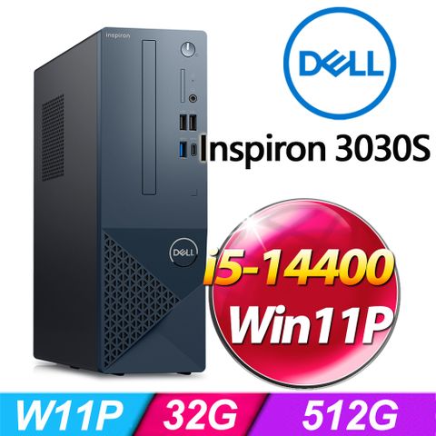 ◤升級至32G記憶體◢DELL Inspiron 3030S-P1508BTW-SP2(i5-14400/32G/512G SSD/W11P)特仕機