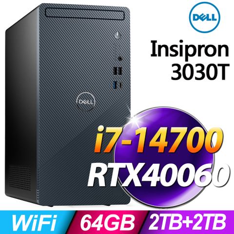Dell Inspiron 3030T(i7-14700/64G/2TB+2TB SSD/RTX40060-8G/W11P)