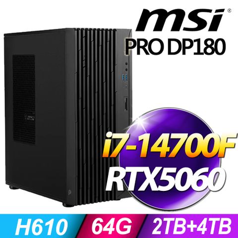 MSI PRO DP180 (i7-14700F/64G/2TB+4TB SSD/RTX5060-8G/W11P)