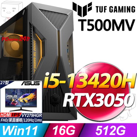 (27型LCD) + 華碩 H-T500MV-13420H428W5(i5-13420H/16G/512G SSD/RTX3050-6G/W11)