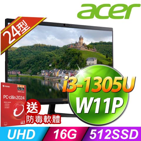 ACER 宏碁 Aspire C24-1800 (i3-1305U/16G/512G SSD/W11P)