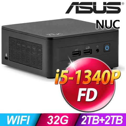 ASUS NUC (i5-1340P/32G/2TB+2TB SSD/FD)