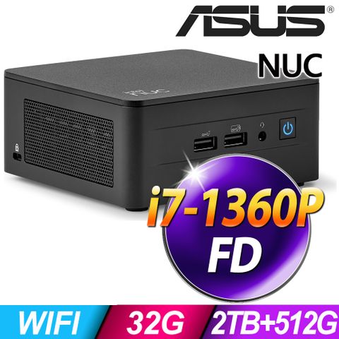 ASUS NUC (i7-1360P/32G/2TB+512G SSD/FD)