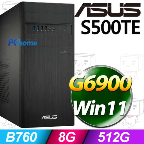 ASUS 華碩 S500TE系列 - Celeron 處理器 - 8G記憶體 / 512G SSD / Win11家用版電腦 / 無鍵鼠組