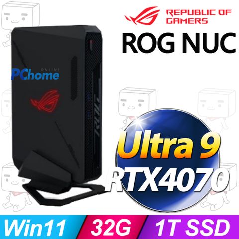 ASUS 華碩 ROG NUC系列-Ultra 9 處理器 -32G記憶體 /1TB SSD/RTX4070顯卡/Win11家用版電腦(RNUC14SRKU9189A9I)