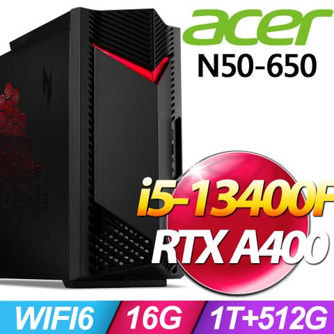 Acer Nitro N50-650 (i5-13400F/16G/1TB+512G SSD/RTX A400-4G/W11P)