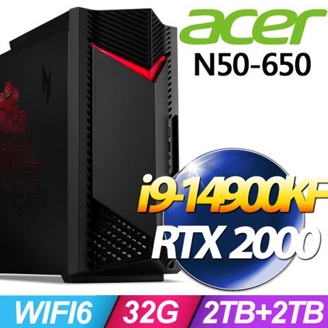 Acer Nitro N50-650 (i9-14900KF/32G/2TB+2TB SSD/RTX2000Ada-16G/W11P)