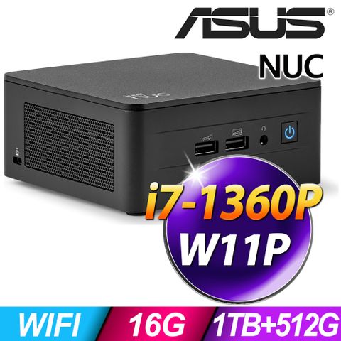 ASUS NUC (i7-1360P/16G/1TB+512G SSD/W11P)