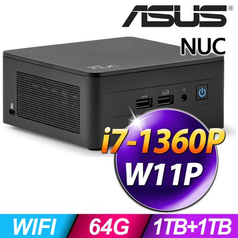 ASUS NUC (i7-1360P/64G/1TB+1TB SSD/W11P)