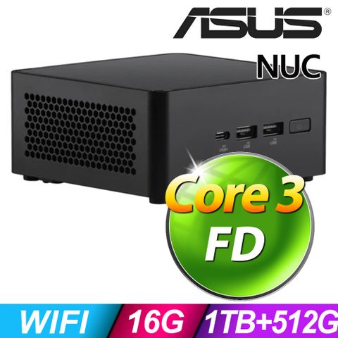 ASUS NUC 14 Core3 (C3-100U/16G/1TB+512G SSD/FD)