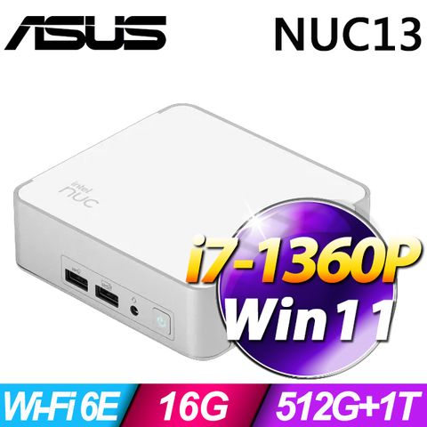 ASUS NUC(i7-1360P/16G/512G+1T SSD/W11)(特仕機)