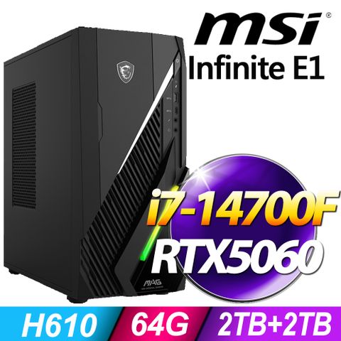 MSI MAG Infinite E1 (i7-14700F/64G/2TB+2TB SSD/RTX5060-8G/W11P)