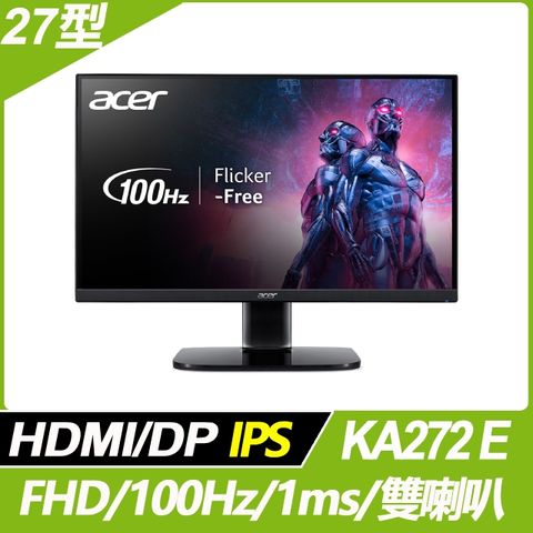 Acer KA272 E 護眼螢幕(27型/FHD/HDMI/DP/喇叭/IPS)