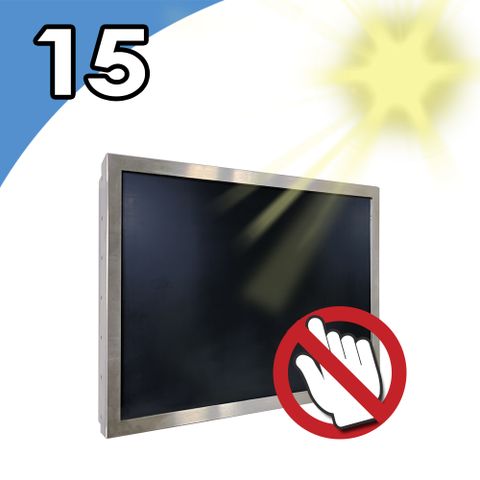 Nextech OD系列 15吋 室外型 IP68 全機防水工控顯示螢幕