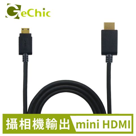 GeChic mini-HDMI轉HDMI-A影像傳輸線(2.1公尺)