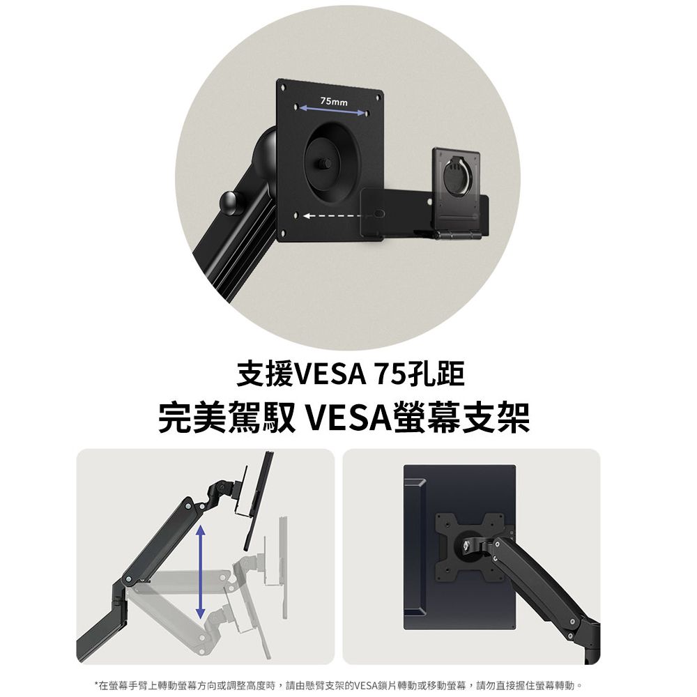 Gechic 給奇創造  快拆壁掛支架(VESA 75)