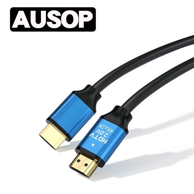 AUSOP HDMI2.0鋁合金4K60hz高清影音 傳輸線2米(兩入組）