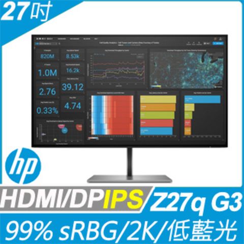 HP 27吋2K IPS美型螢幕(Z27q G3)