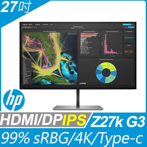 HP 27吋4K窄邊美型螢幕(Z27k G3)