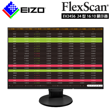 EIZO FlexScan EV2456 24型IPS超薄型邊框16:10寬螢幕(黑色)