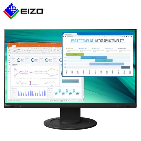 EIZO FlexScan EV2460 23.8吋IPS超薄型邊框16:9寬螢幕(黑色)