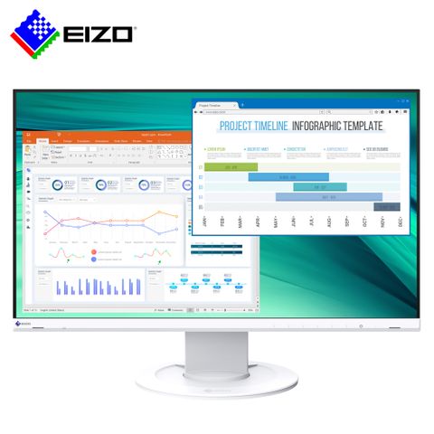 EIZO FlexScan EV2460 23.8吋IPS超薄型邊框16:9寬螢幕(白色)