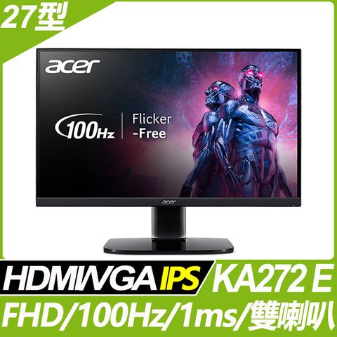 Acer KA272 E 護眼螢幕(27型/FHD/HDMI/VGA/喇叭/IPS)
