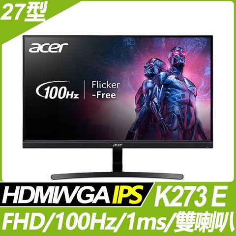 Acer K273 E 廣視角螢幕(27吋/FHD/HDMI/喇叭/IPS)