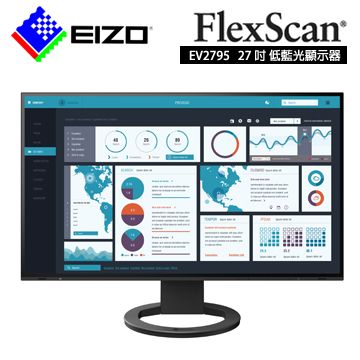 EIZO FlexScan EV2795 27型IPS超薄型邊框16:9寬螢幕(黑色)
