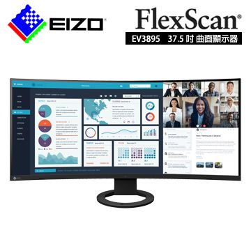 EIZO FlexScan EV3895 38型IPS超薄型曲面24:10寬螢幕(黑色)