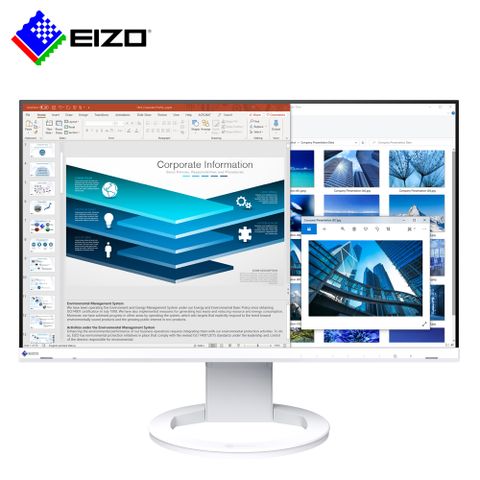 EIZO FlexScan EV2480 23.8型護眼低藍光薄邊框16:9寬螢幕(白色)