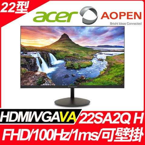 AOPEN 22SA2Q H 薄邊框螢幕(22吋/FHD/HDMI/VA)
